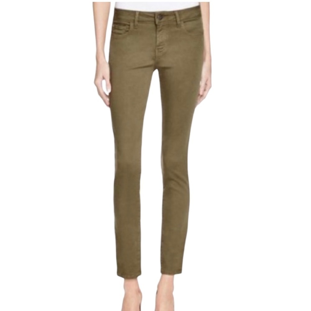 Warp + Weft Dusky Green Luxscript Skinny Jeans - Size 28X28 - Picture 3 of 12